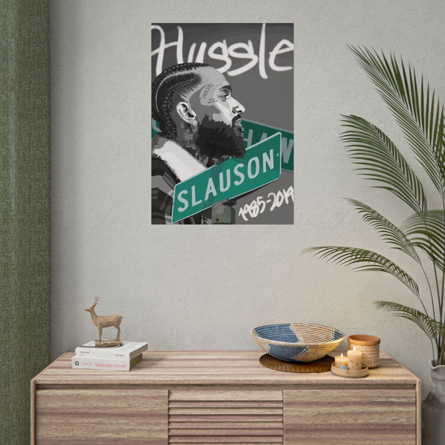 Hussle Slauson Tribute Poster — Rolled Memorial Wall Art (1985–2019)