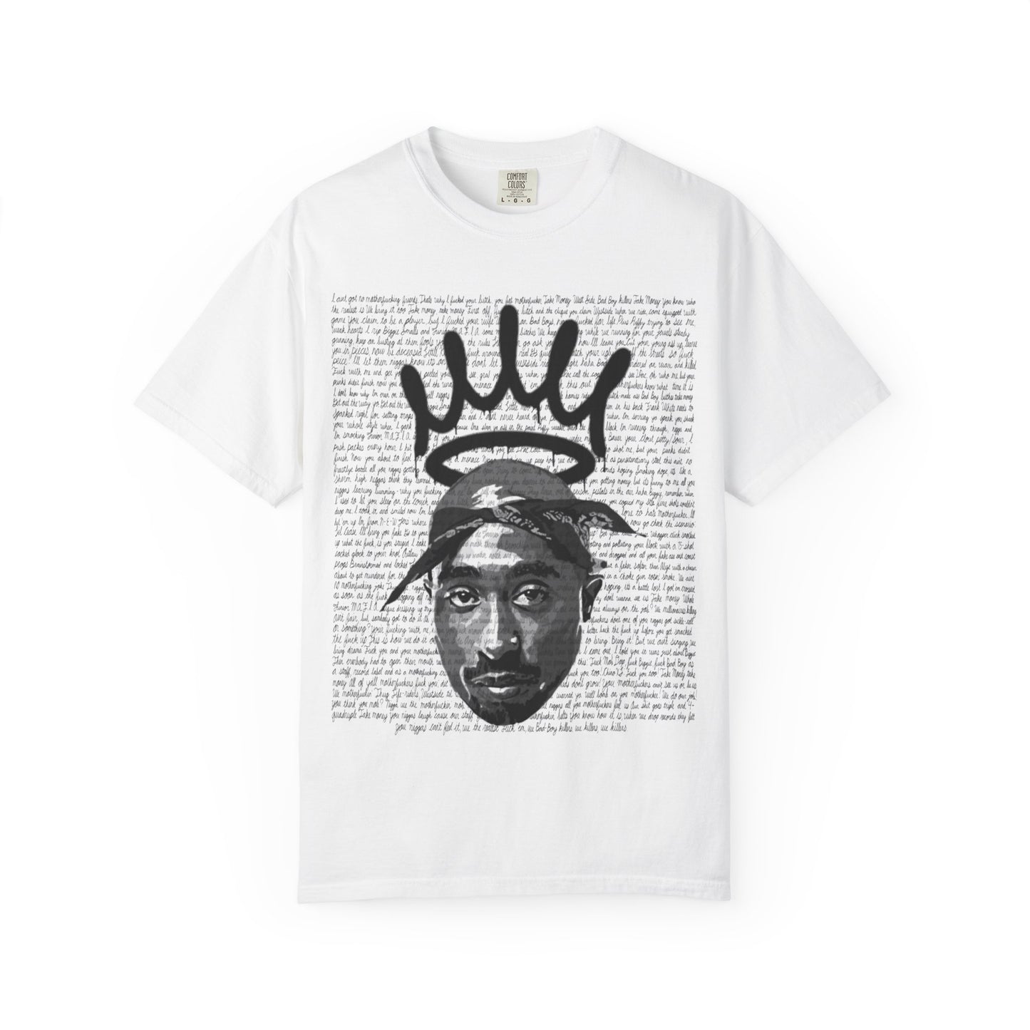 Graphic Tee — Crowned Portrait Script Design