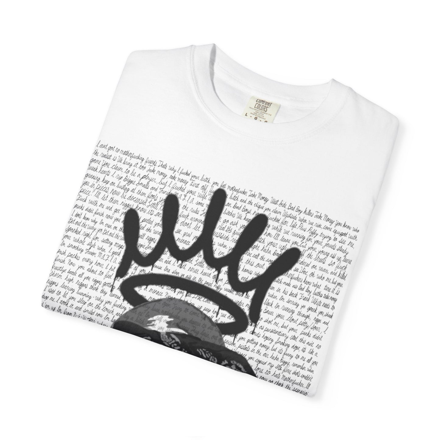 Graphic Tee — Crowned Portrait Script Design