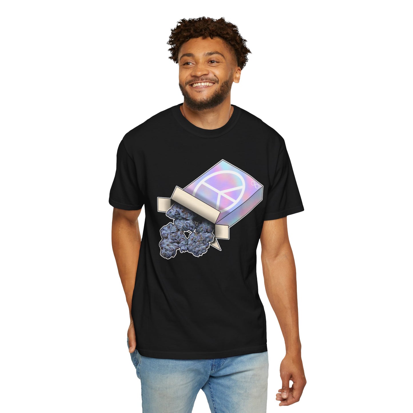 Peace Box Graphic T-Shirt — Pastel Aesthetic, Retro Peace Symbol Design